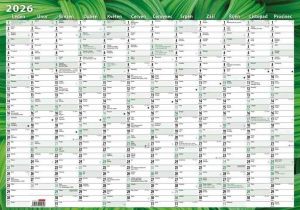 Kalendář nástěnný roční (600x420 mm) - Listy 2026 / 42cm x 60cm / BKA10-26