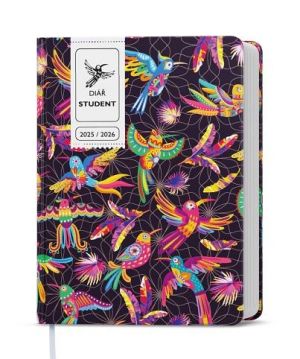 Diář týdenní - Student - V8 - lamino - kapesní - Papoušci 2026 / 13,5cm x 10cm / BTS9-3-26