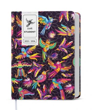 Diář týdenní - Student - V8 - lamino - kapesní - Papoušci 2026 / 13,5cm x 10cm / BTS9-3-26
