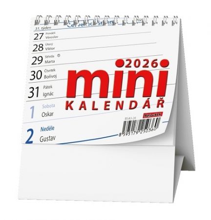 Kalendář stolní MINI kalendář 2026 / 8,5cm x 10,2cm / BSA3-26