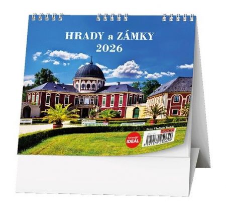 Kalendář stolní IDEÁL - Hrady a zámky 2026 / 13,5cm x 16,5cm / BSL1-26