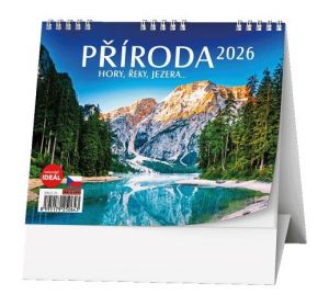 Kalendář stolní IDEÁL - Příroda, hory, řeky, jezera… 2026 / 13,5cm x 16,5cm / BSL5-26