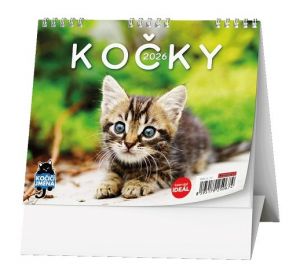 Kalendář stolní IDEÁL - Kočky /s kočičími jmény/ 2026 / 13,5cm x 16,5cm / BSL9-26