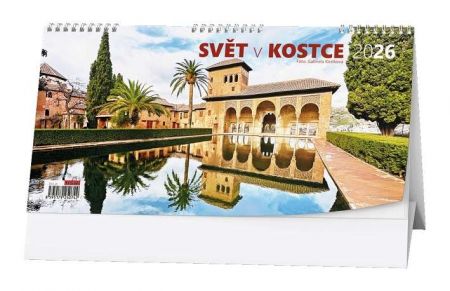 Kalendář stolní Svět v kostce 2026 / 15cm x 30cm / BSI2-26