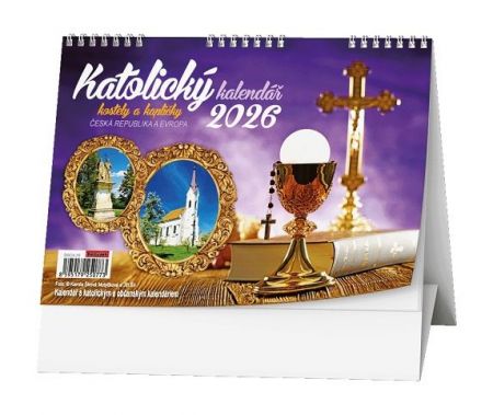 Kalendář stolní Katolický kalendář /kostely a kapličky/ 2026 / 15cm x 21cm / BSC4-26