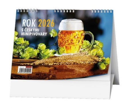 Kalendář stolní Rok 2026 s českými minipivovary 2026 / 15cm x 21cm / BSE10-26