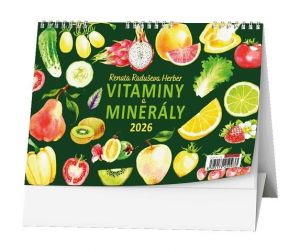 Kalendář stolní Vitamíny a minerály Renaty Raduše Herber 2026 / 15cm x 21cm / BSF10-26