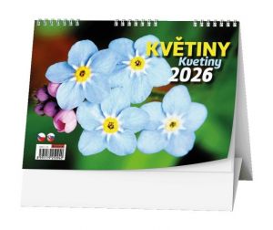 Kalendář stolní Květiny 2026 / 15cm x 21cm / BSF7-26