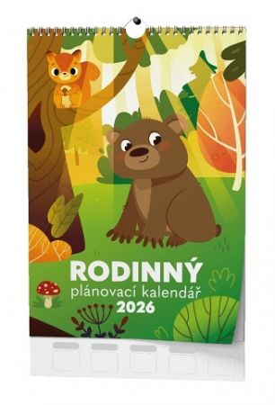 Kalendář nástěnný Rodinný plánovací kalendář - A3 2026 / 45cm x 32cm / BNC9-26