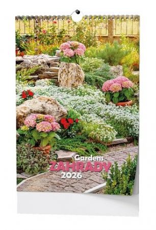 Kalendář nástěnný Zahrady - A3 2026 / 45cm x 32cm / BNG8-26
