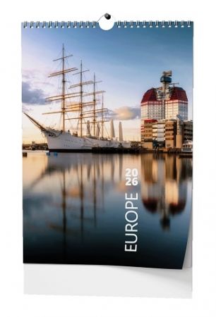 Kalendář nástěnný Europe - A3 2026 / 45cm x 32cm / BNG12-26