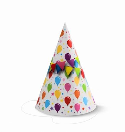 Párty klobouk - BALLOONS 6ks 