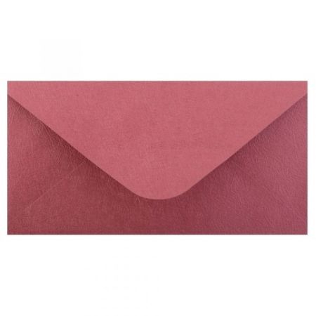 Obálka DL 11,2x21,9 cm metaická s ražbou, bordó