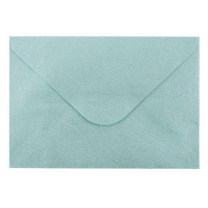 Obálka C6 11,2x15,8 cm metalická s ražbou, tyrkysová