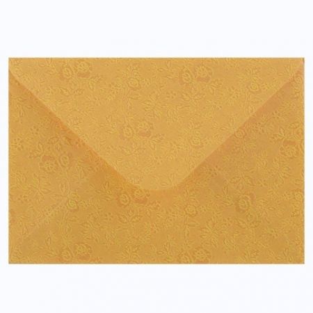 Obálka C6 11,2x15,8 cm metalická s ražbou, zlatá