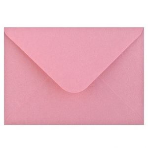 Obálka C6 11,2x15,8 cm metalická s ražbou, světle růžová