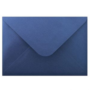 Obálka C6 11,2x15,8 cm metalická s ražbou, tmavě modrá
