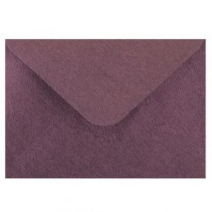 Obálka C6 11,2x15,8 cm metalická s ražbou, fialová