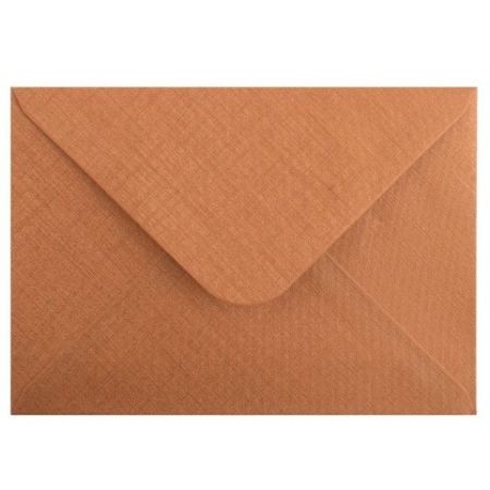 Obálka C6 11,2x15,8 cm metalická s ražbou, oranžová<br />