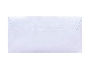 Obálka DL 11x22cm metalická bílá, perleťová 120g MIKA