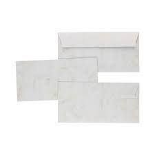 Obálka DL 11x22cm metalická mramorová bílozlatá