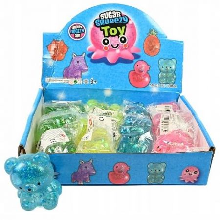 Medvídek antistresový gelový mačkací se třpytkami