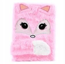 Notes A5 s chlupatým obalem – Růžová liška