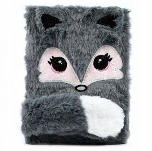 Notes A5 s chlupatým obalem – Šedá liška