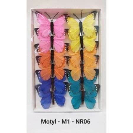 Motýl na kolíčku 7 cm – mix barev