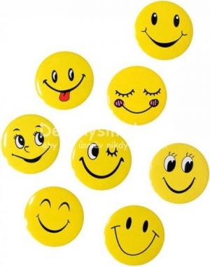 Odznak smile 4,5cm žlutý cena za 1ks