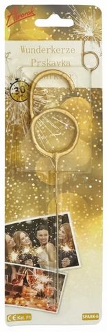 Prskavka číslo 6 - 1 ks, doba hoření 30s (17 cm)