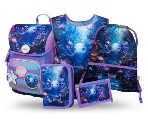 BAAGL SET 5 Ergo Axolotl: aktovka, penál, sáček, zástěra, peněženka