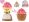 Cupcake mini medvídek 6cm vonící v blistru 12druhů
