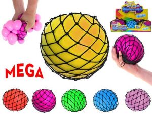 Míček gigantický strečový v síťce 13,5cm 6barev