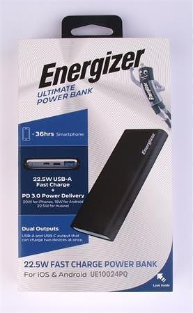 Power banka "Ultimate", 10000 mAh, 22,5W, ENERGIZER UE10024PQ