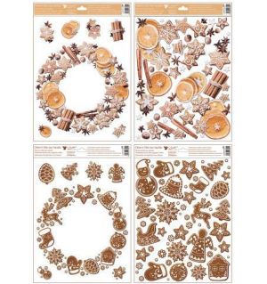 Okenní fólie vánoční - perníčky 30 x 42cm