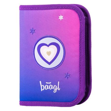 BAAGL Školní penál jednopatrový Srdce 
