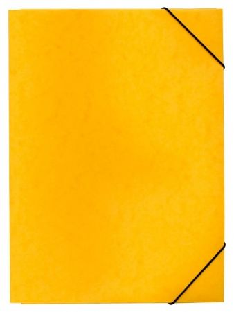 Složka s gumou A4 Prešpán, 3klopá, žlutá