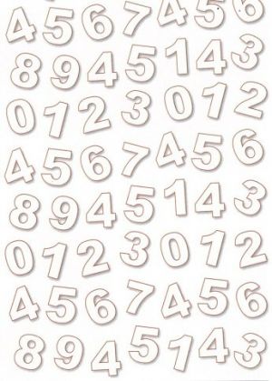 Výřez čísla malá bílá, A5