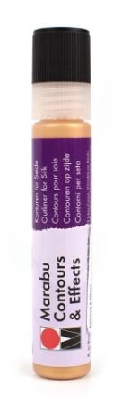 Kontura na hedvábí Marabu č. 784, 25 ml, zlatá metalic