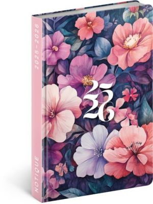 Diář 18měsíční Petito – Kytice 2025/2026, 11 x 17 cm / PGD-35531-V