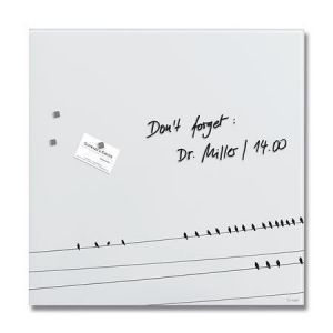 Magnetická skleněná tabule "Artverum®", Little birds, 48 x 48 x 1,5 cm, SIGEL GL274