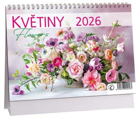 Kalendář stolní Květiny 2026 / 23cm x 16cm / K781