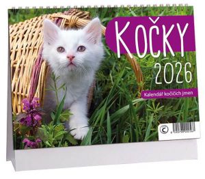 Kalendář stolní Kočky 2026 / 23cm x 16cm / K782