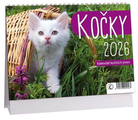 Kalendář stolní Kočky 2026 / 23cm x 16cm / K782