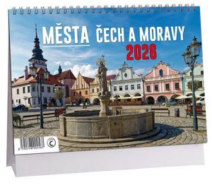 Kalendář stolní Města Čech a Moravy 2026 / 23cm x 16cm / K785