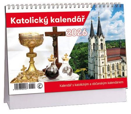 Kalendář stolní Katolický Kalendář stolní 2026 / 23cm x 16cm / K803