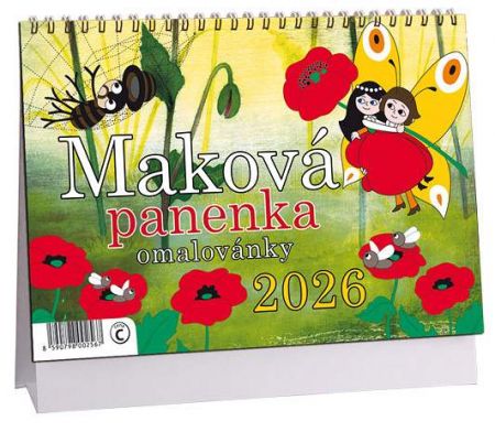 Kalendář stolní Maková panenka 2026 / 23cm x 16cm / K813