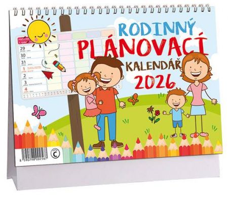 Kalendář stolní Rodinný plánovací 2026 / 23cm x 16cm / K829