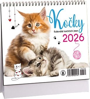 Kalendář stolní MINI Kočky 2026 / 17cm x 14,5cm / K769